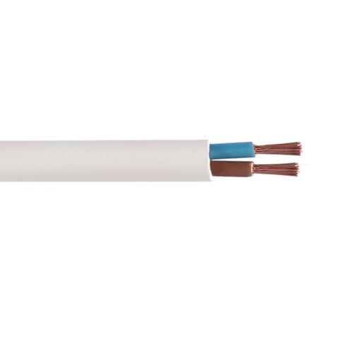 Câble souple H05VV-F 2X 1,5mm² DEBFLEX blanc 10 mètres