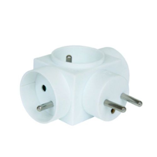 Multiprise triplite DEBFLEX 2P+T 16 ampères blanche