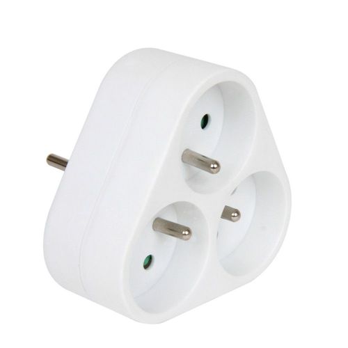 Multiprise triplite DEBFLEX 2P+T 16 ampères façade blanche