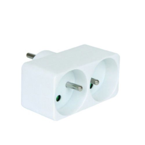 Multiprise duplite DEBFLEX 2P+T 16 ampères façade blanche