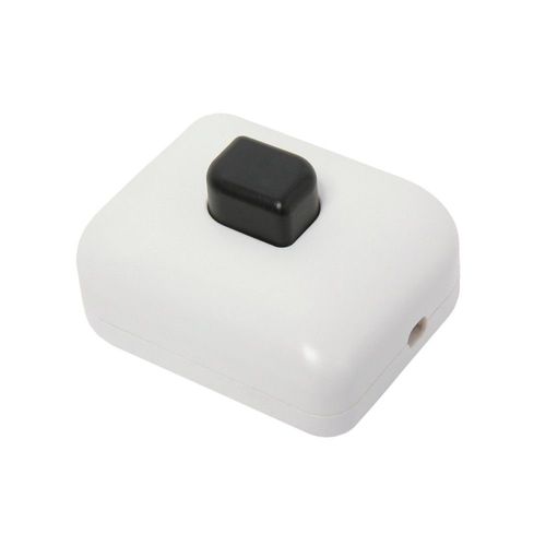 Interrupteur à pied unipolaire DEBFLEX 2 ampères blanc