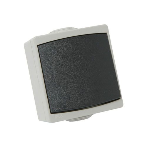 Poussoir DEBFLEX PERLE 10 ampères étanche IP65 gris