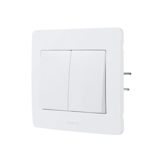Interrupteur va et vient double DEBFLEX DIAM2 blanc