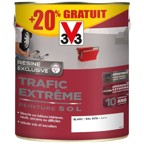 Peinture V33 Sol Trafic Extrême Blanc