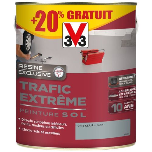 Peinture Sol V33 Trafic Extrême Gris Clair