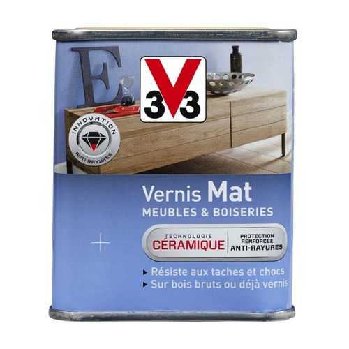 Vernis Bois V33 Gris Fumé Mat 0,25L