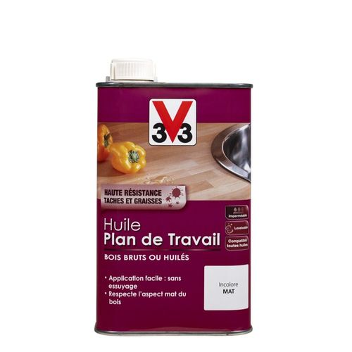 Huile Plan de Travail V33 Incolore 0,5L