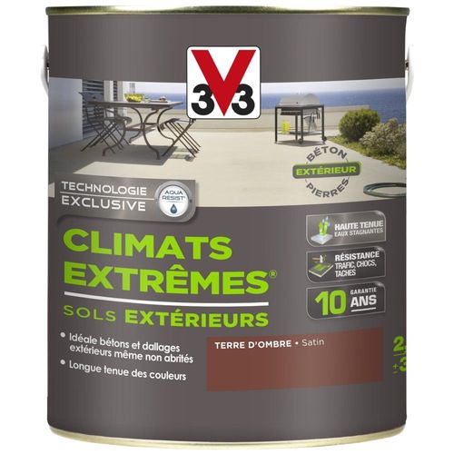 Peinture Climats Extrêmes Sol V33 Terre D'Ombre 2,5L