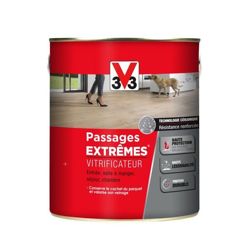 Vitrificateur Bois V33 Passages Extrêmes Incolore Mat 2,5L