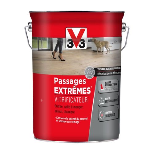 Vitrificateur Bois V33 Passages Extrêmes Incolore Mat 5L