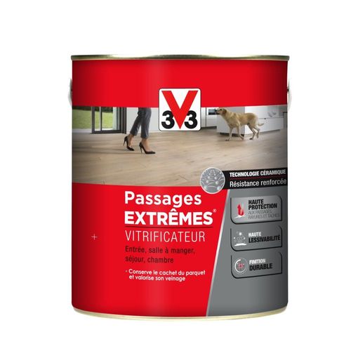 Vitrificateur Bois V33 Passages Extrêmes Incolore Brillant 2,5L