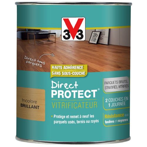 Vitrificateur Bois V33 Direct Protect Incolore Brillant 750ml