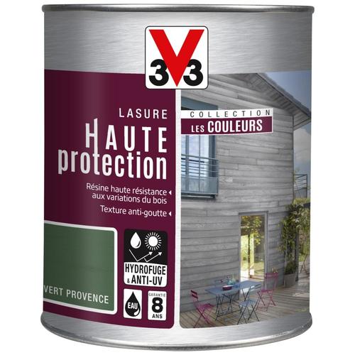 Lasure Bois V33 Haute Protection Couleur Vert Provence Mat 1L