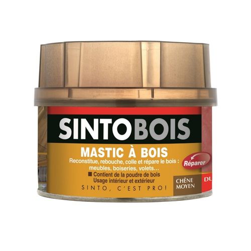 Mastic à bois dur Sinto chêne moyen 550gr