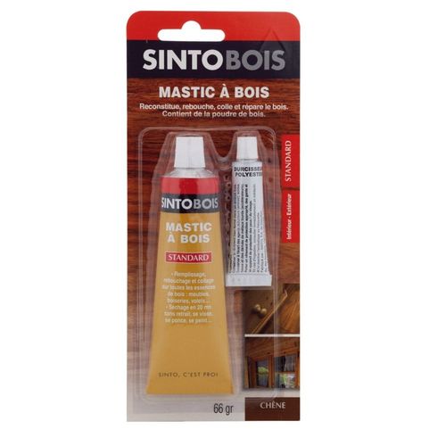Mastic à bois standard Sinto chêne 66ml