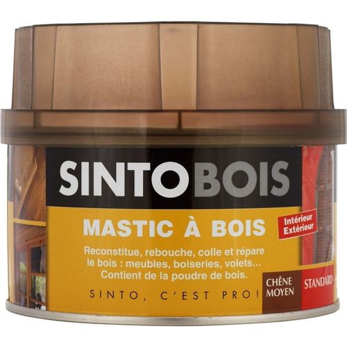 Mastic à bois standard Sinto chêne moyen 500ml