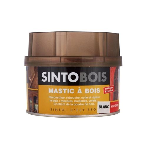 Mastic à bois standard Sinto blanc 170ml