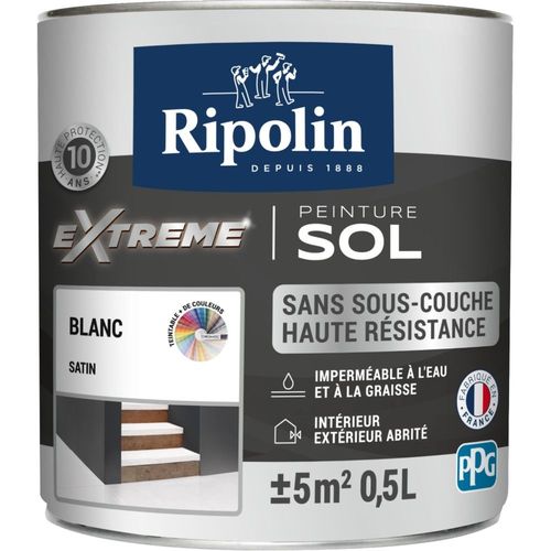 Peinture pour sol Ripolin EXTREME SOL satin blanc 2.5 L