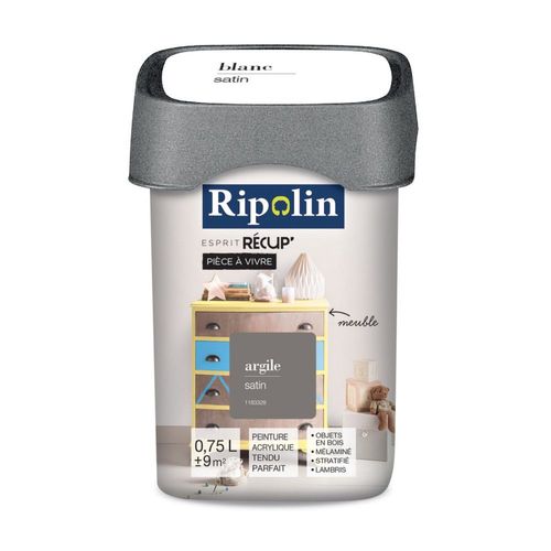 Peinture acrylique Ripolin de rénovation pièce à vivre 0L75 argile