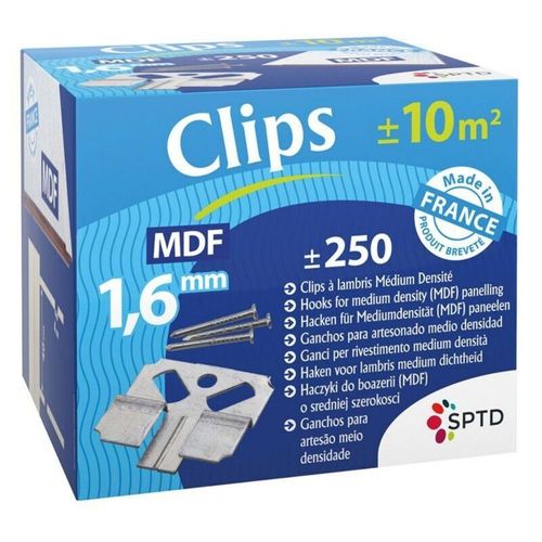 Crochets A Lambris MDF SPTD 1,6mm (Env.250 Crochets + 250 Pointes)
