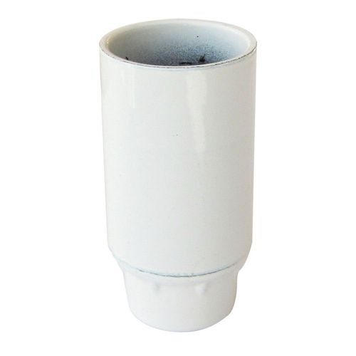Douille TIBELEC E14 Bakélite Lisse Blanche 916326