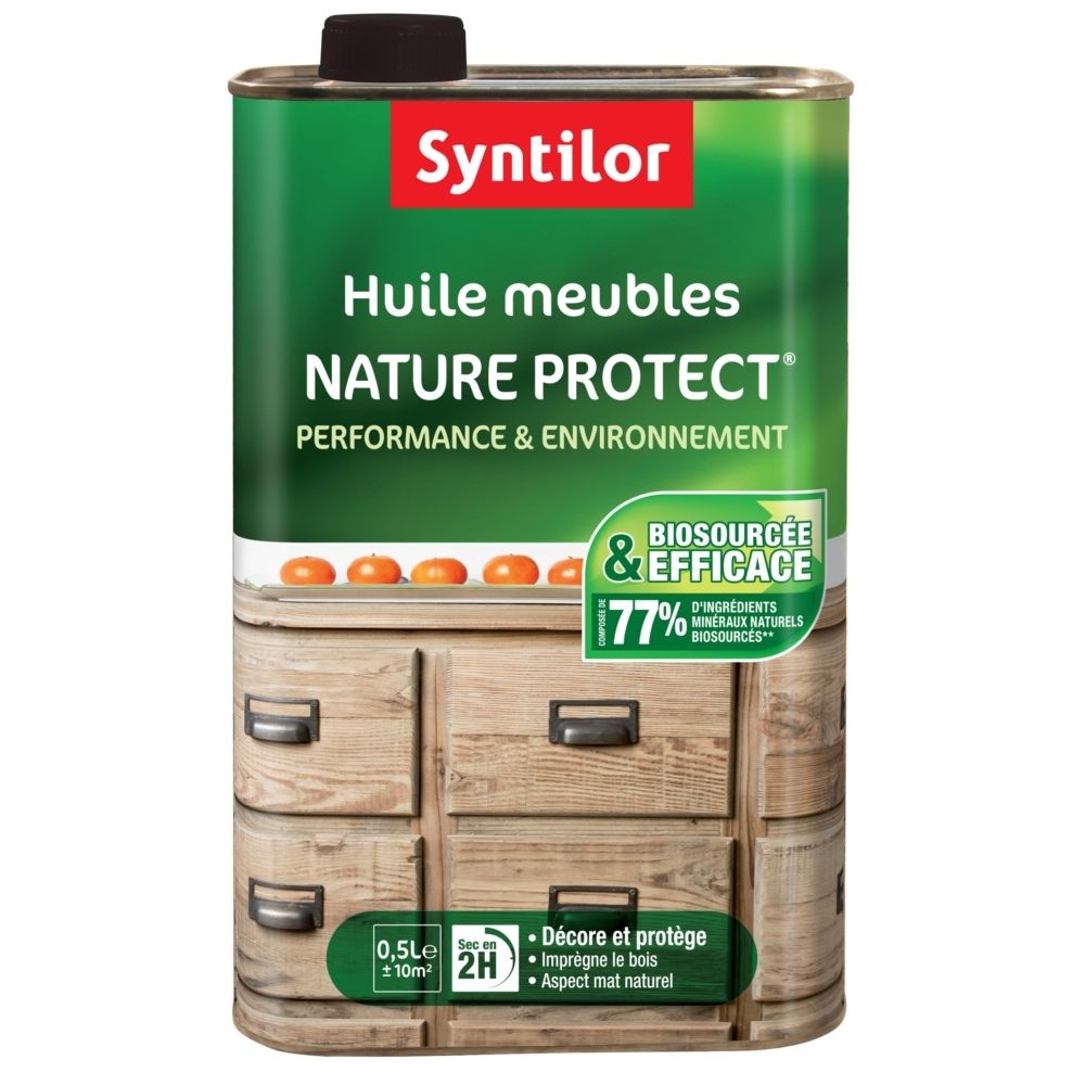 Huile meubles SYNTILOR Nature Protect chêne 0,5L