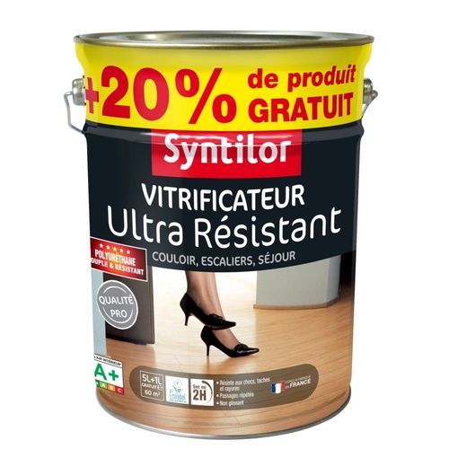Vitrificateur Ultra Résistant SYNTILOR ultra mat incolore 5L+20%