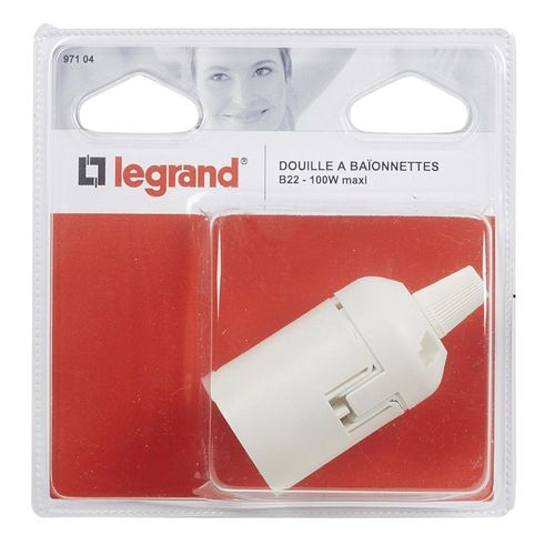 Douille LEGRAND pour Ampoule B22 Connexion Rapide Isolant Blanc