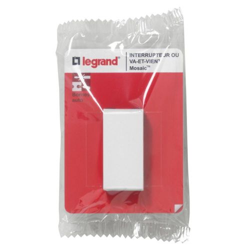 Interrupteur LEGRAND Va et Vient Mosaic Blanc 1 Module 077001