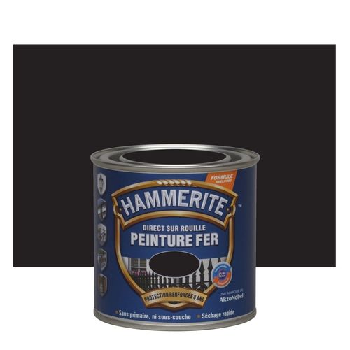 Peinture fer Hammerite brillant Noir 0,25 L