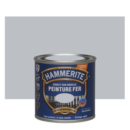 Peinture fer Hammerite brillant Argent 0,25 L