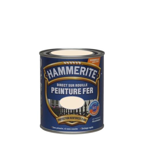 Peinture fer HAMMERITE brillante 750mL blanc cassé