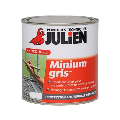 Sous-couche antirouille JULIEN MINIUM Gris bleu Mat 0,125 L