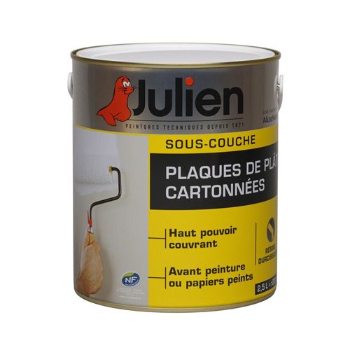 Sous-Couche plâtre cartonnées JULIEN J6 Blanc Mat 2,5 L