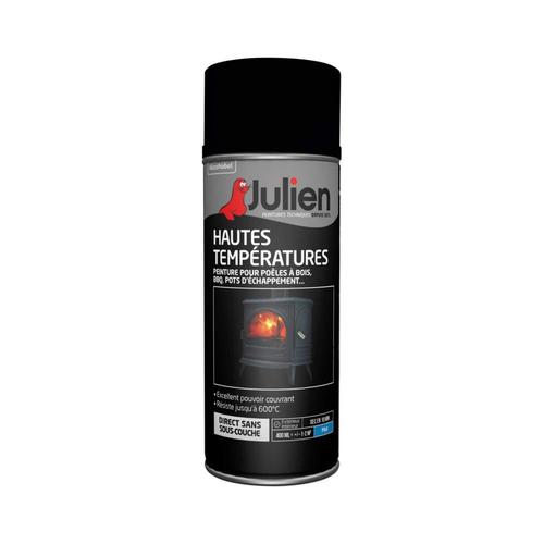 Peinture aérosol Julien hautes températures noir 400ml