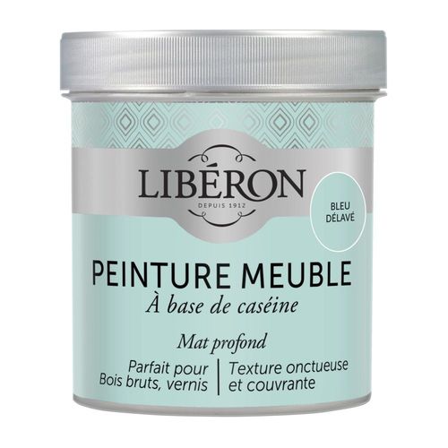 Peinture LIBÉRON Caséine Meuble Bleu Délavé 0,5L