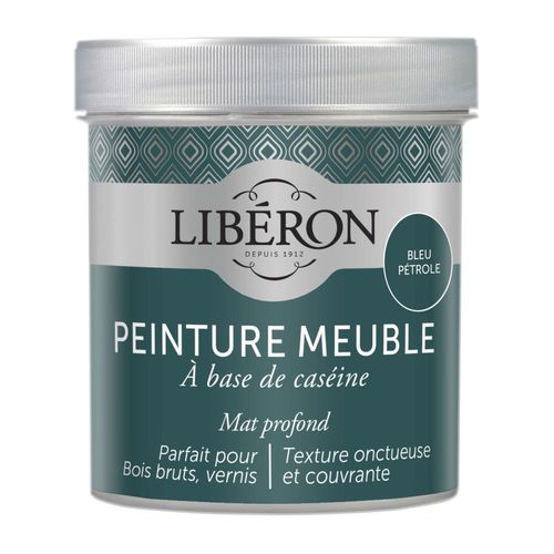 Peinture Meuble Caséine LIBÉRON 0.5L Bleu Pétrole