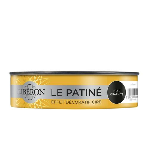 Peinture Effet Décoratif Ciré LIBÉRON Le Patiné Noir Graphite 150ml