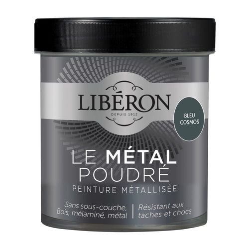 Peinture Métallisée LIBÉRON Métal Poudré Mat Bleu Cosmos 0,5L