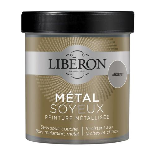 Peinture Métallisée LIBÉRON Le Métal Soyeux Satiné Argent 0,5L