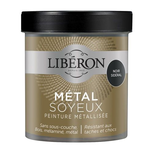 Peinture Métallisée LIBÉRON Le Métal Soyeux Satiné Noir Sidéral 0,5L