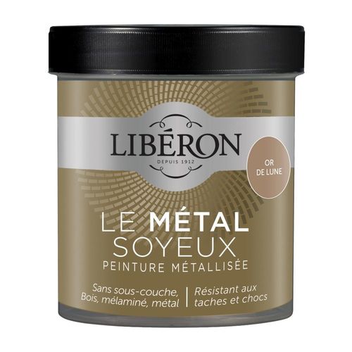 Peinture Métallisée LIBÉRON Le Métal Soyeux Satiné Or Lune 0,5L