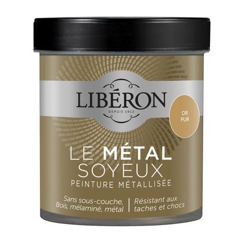 Peinture Métallisée LIBÉRON Le Métal Soyeux Satiné Or Pur 0,5L