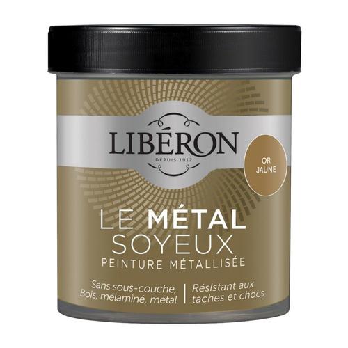 Peinture Métallisée LIBÉRON Le Métal Soyeux Satiné Or Jaune 0,5L