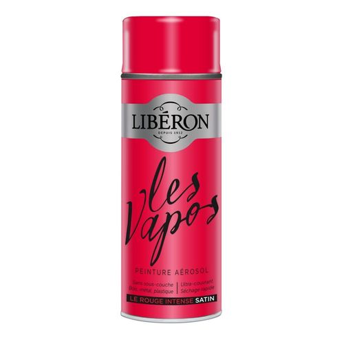 Peinture Aérosol LIBÉRON Les Vapos Le Rouge Intense Satin 0.4L