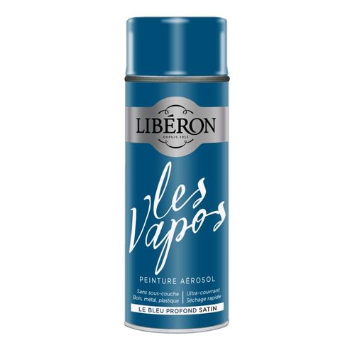 Peinture Aérosol LIBÉRON Les Vapos Le Bleu Profond Satin 0.4L