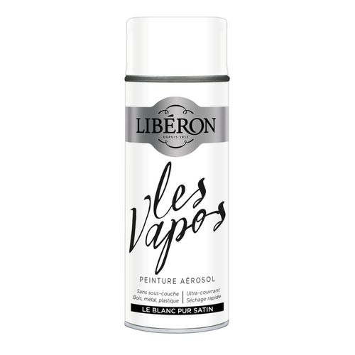Peinture Aérosol LIBÉRON Les Vapos Le Blanc Pur Satin 0.4L