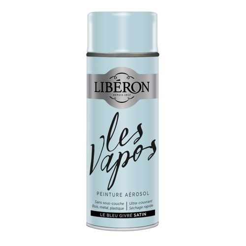 Peinture Aérosol LIBÉRON Les Vapos Le Bleu Givre Satin 0.4L