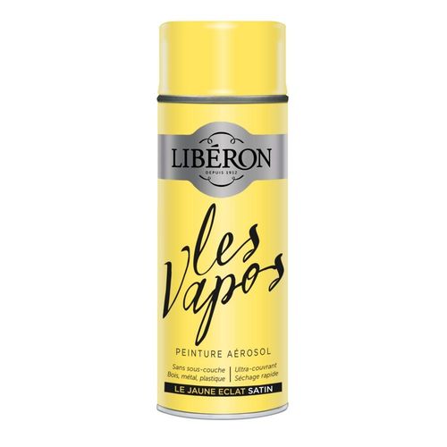Peinture Aérosol LIBÉRON Les Vapos Le Jaune Éclat Satin 0.4L
