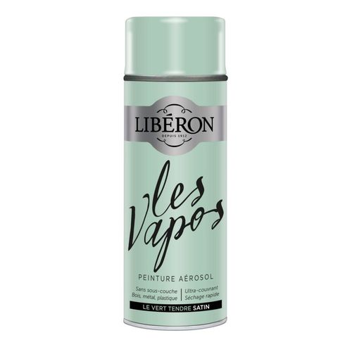 Peinture Aérosol LIBÉRON Les Vapos Le Vert Tendre Satin 0.4L